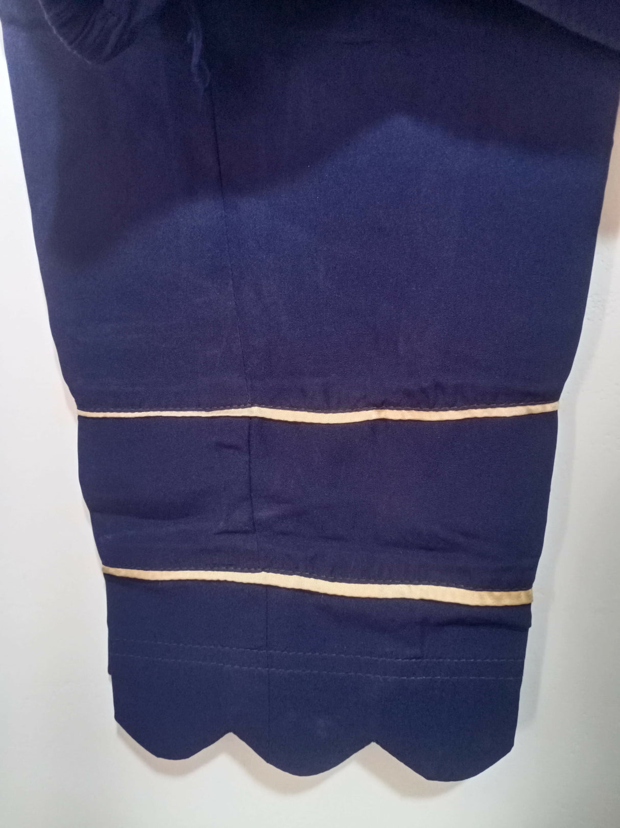 Dark Blue Side Cut Open Frock | Women Locally Made Formals | Large | Worn once