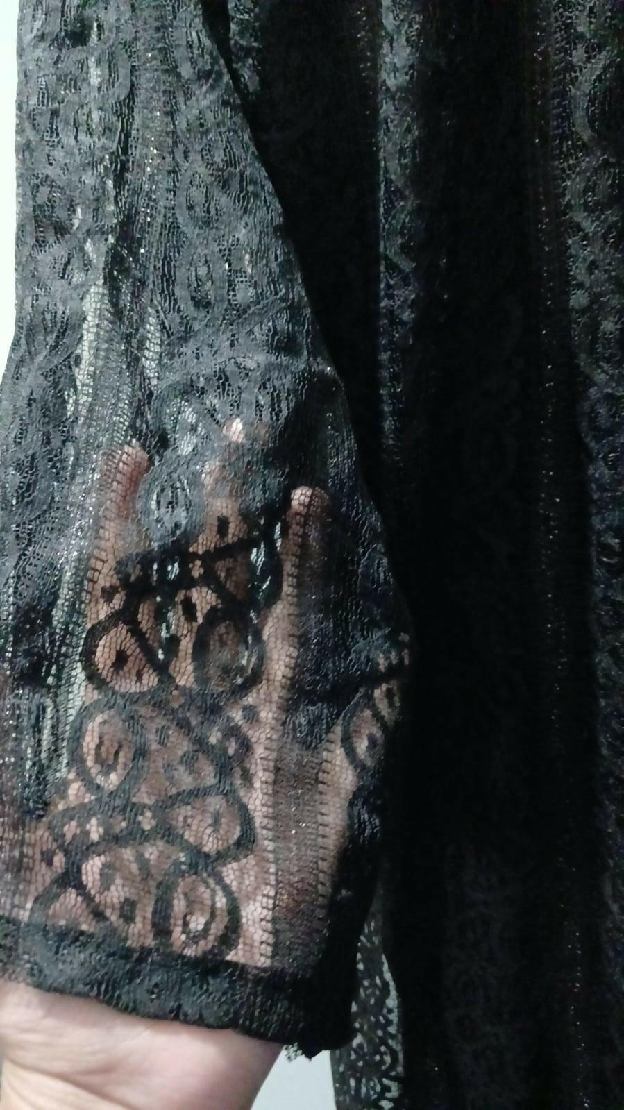 Black Net Kurti | Women Locally Made Kurta | Large | Preloved