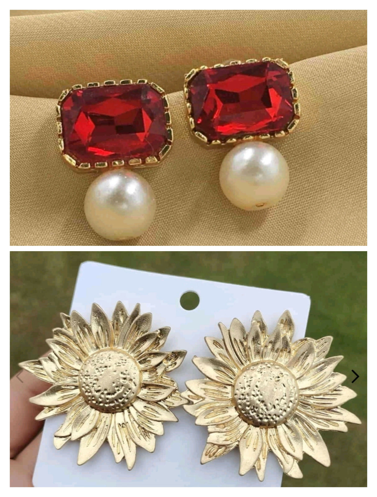 Pack of 2 pairs of earrings (293-168) | Women Jewelry | Earrings | Brand New