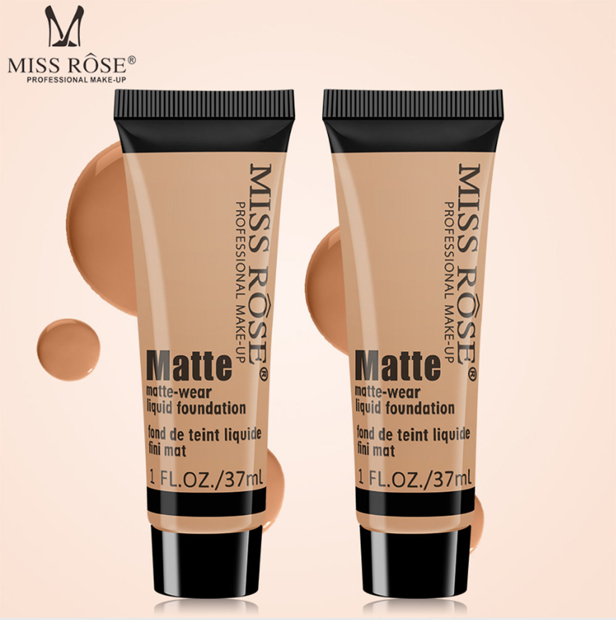 Buy Miss Rose Long Lasting Liquid Full Skin Coverage Soft Matte Foundation 37 - Ml in Pakistan