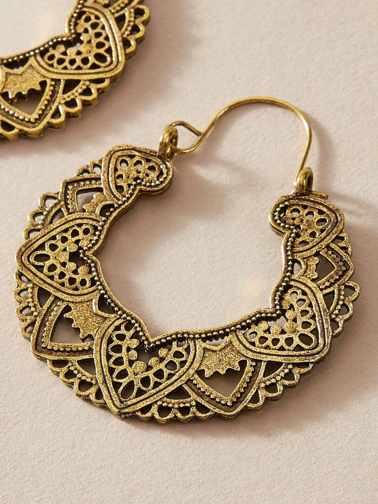 Buy Shein 1pair Bohemian Hollow Out Drop Earrings in Pakistan
