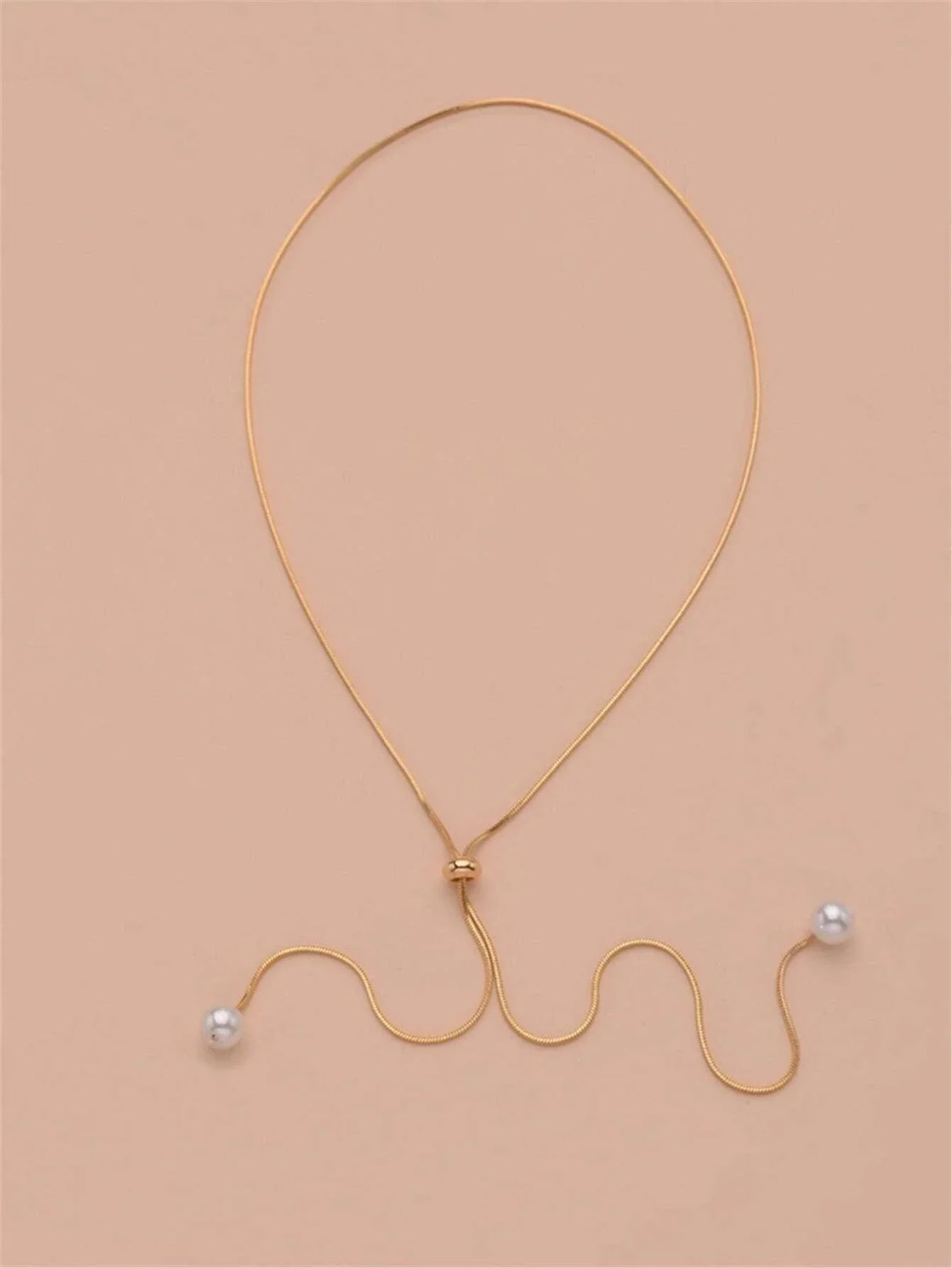 Buy Shein Faux Pearl Decor Y Lariat Necklace in Pakistan