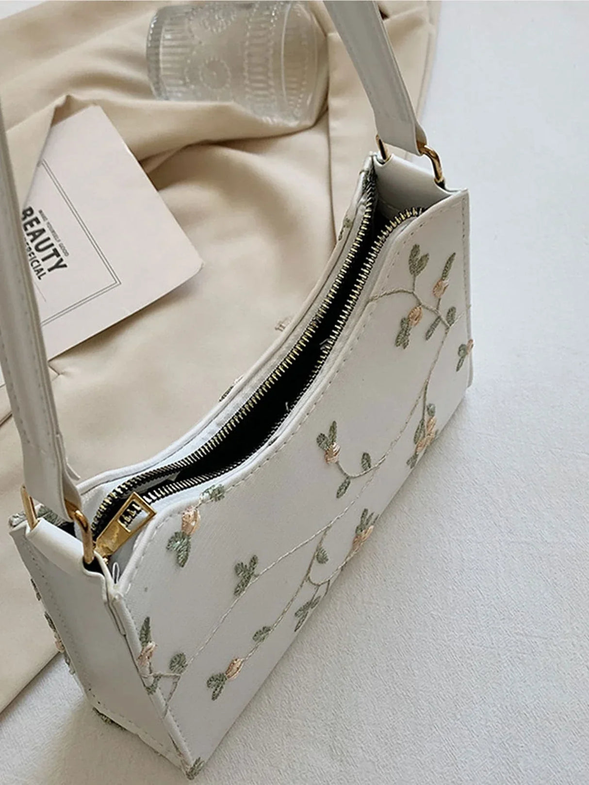 Buy SHEIN Floral Embroidery Baguette Bag in Pakistan