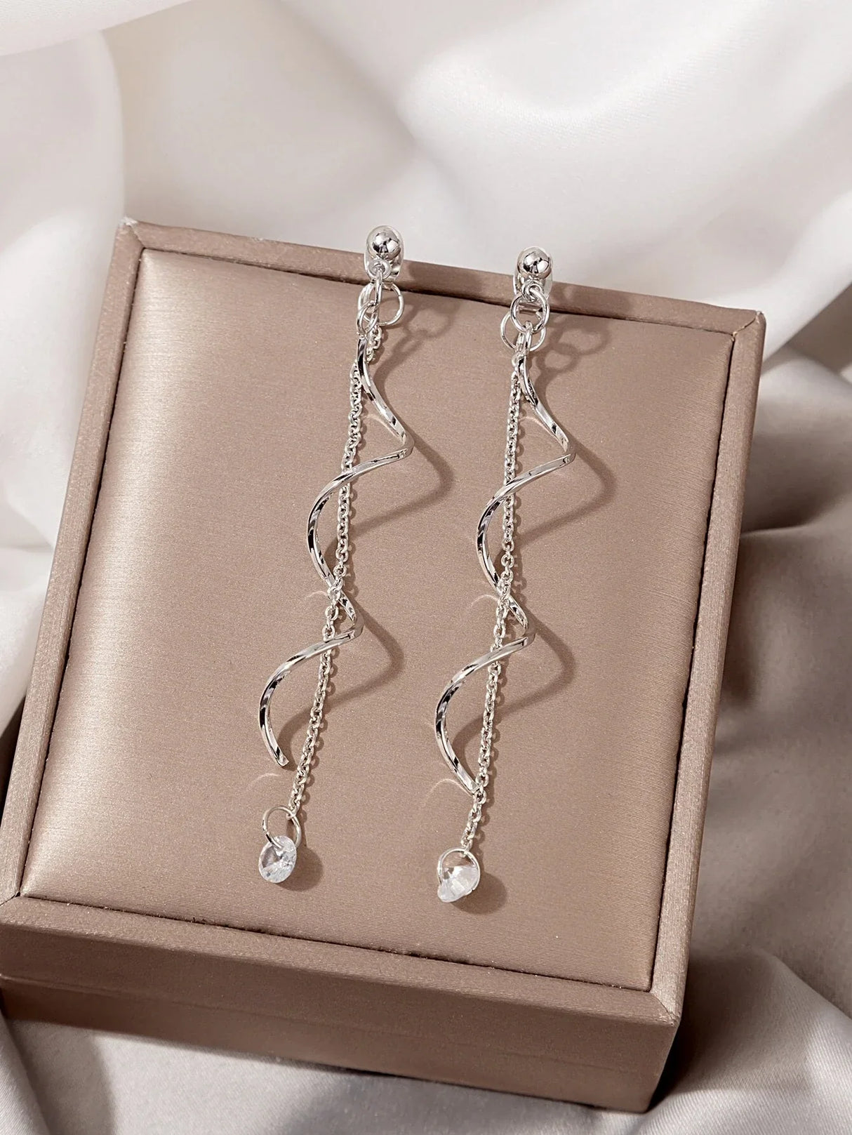 Buy Shein Rhinestone Decor Drop Earrings in Pakistan