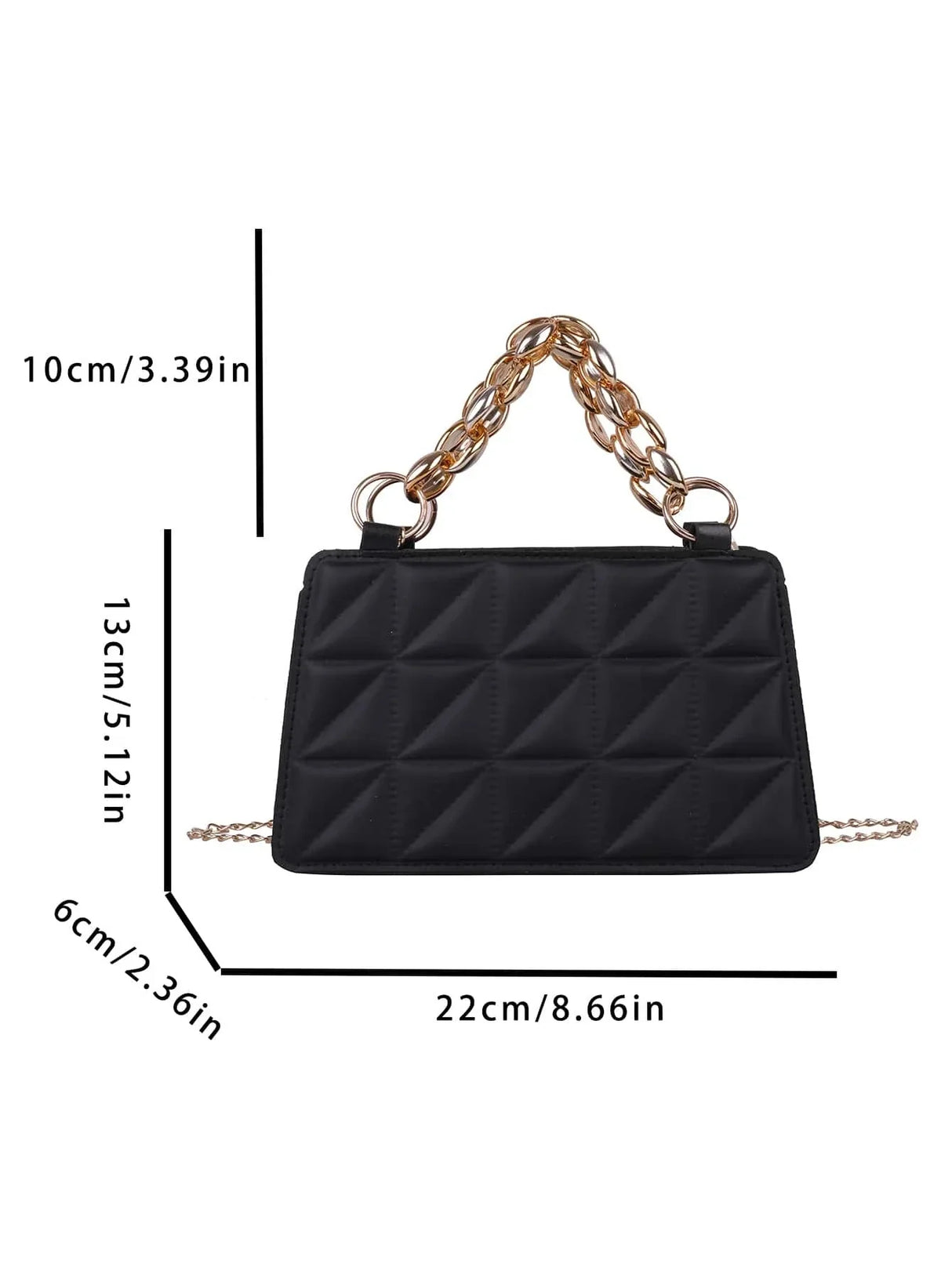 Buy Shein Quilted Detail Chain Square Bag in Pakistan