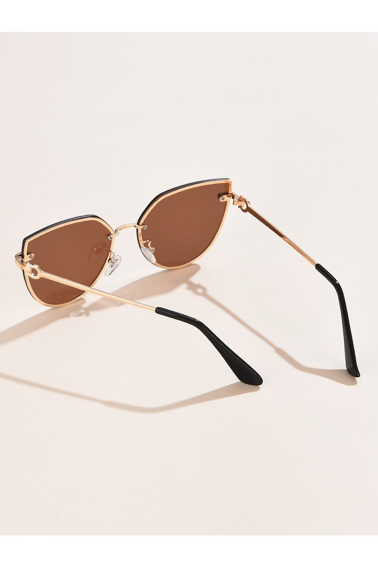 Buy Shein Cat Eye Fashion Glasses - Coffee Brown in Pakistan