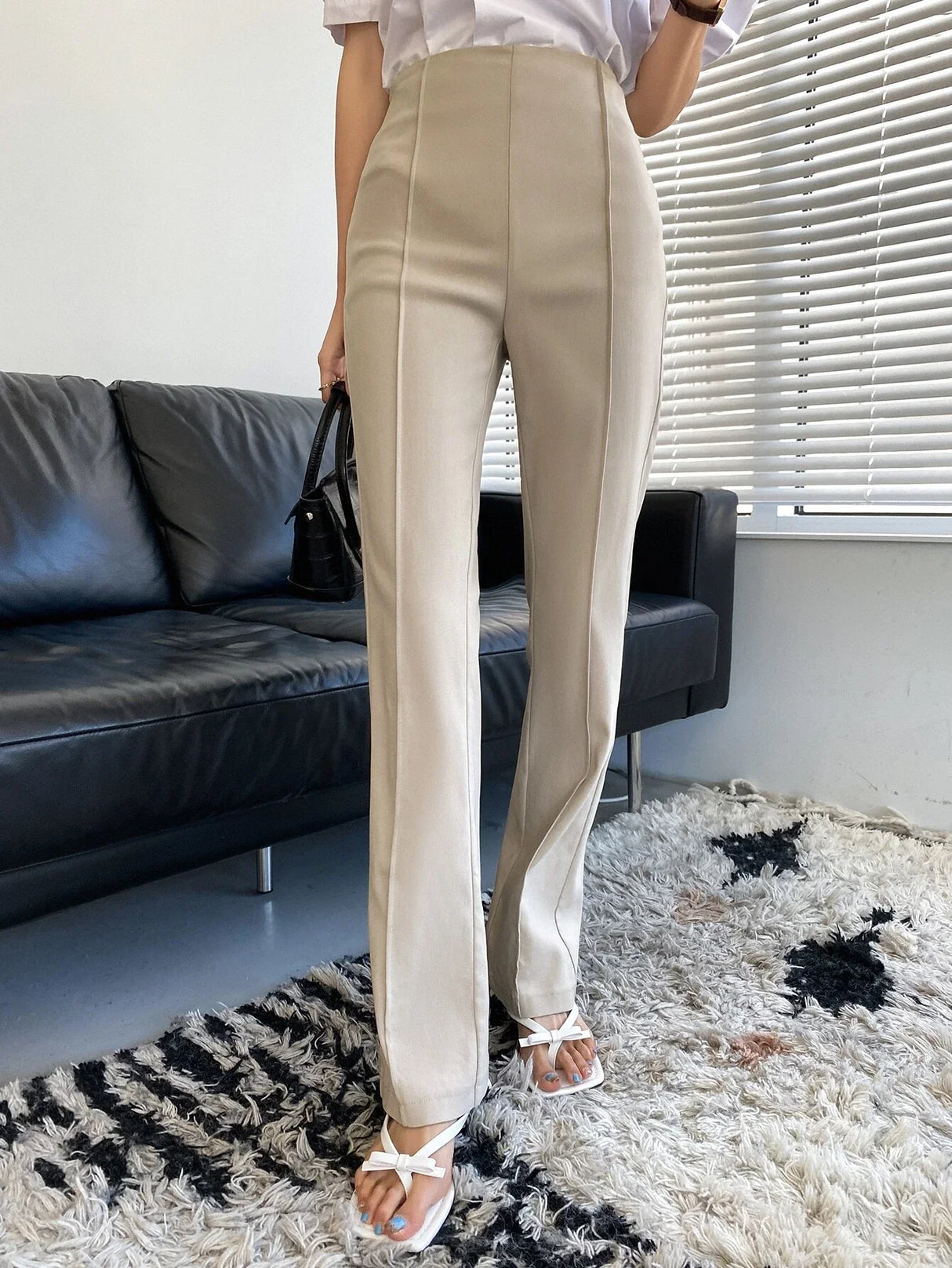 Buy Shein Dazy High Waist Seam Front Pants in Pakistan