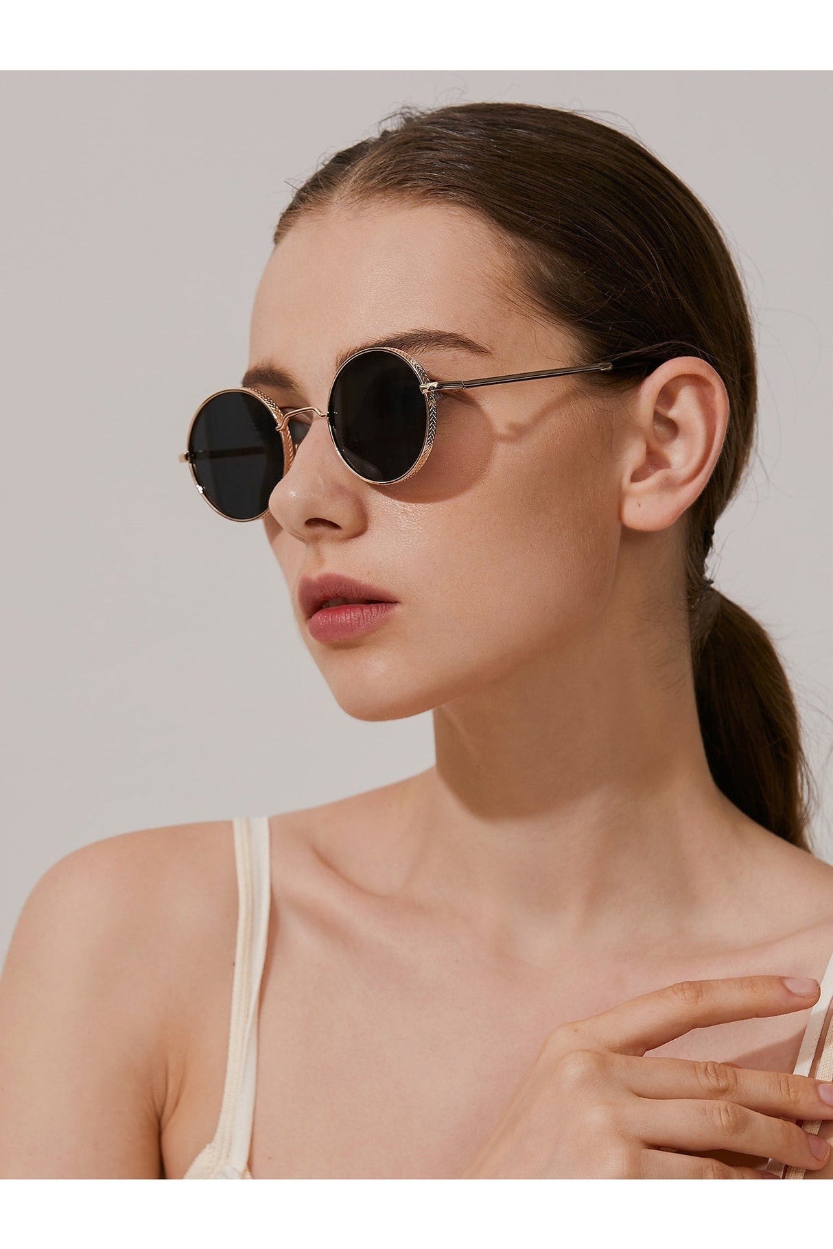 Buy Shein Metal Frame Fashion Glasses - Gold in Pakistan