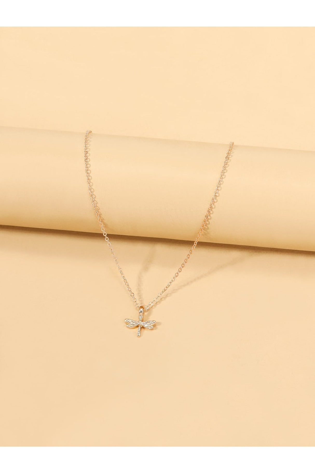 Buy Shein Dragonfly Pendant Necklace - Yellow Gold in Pakistan