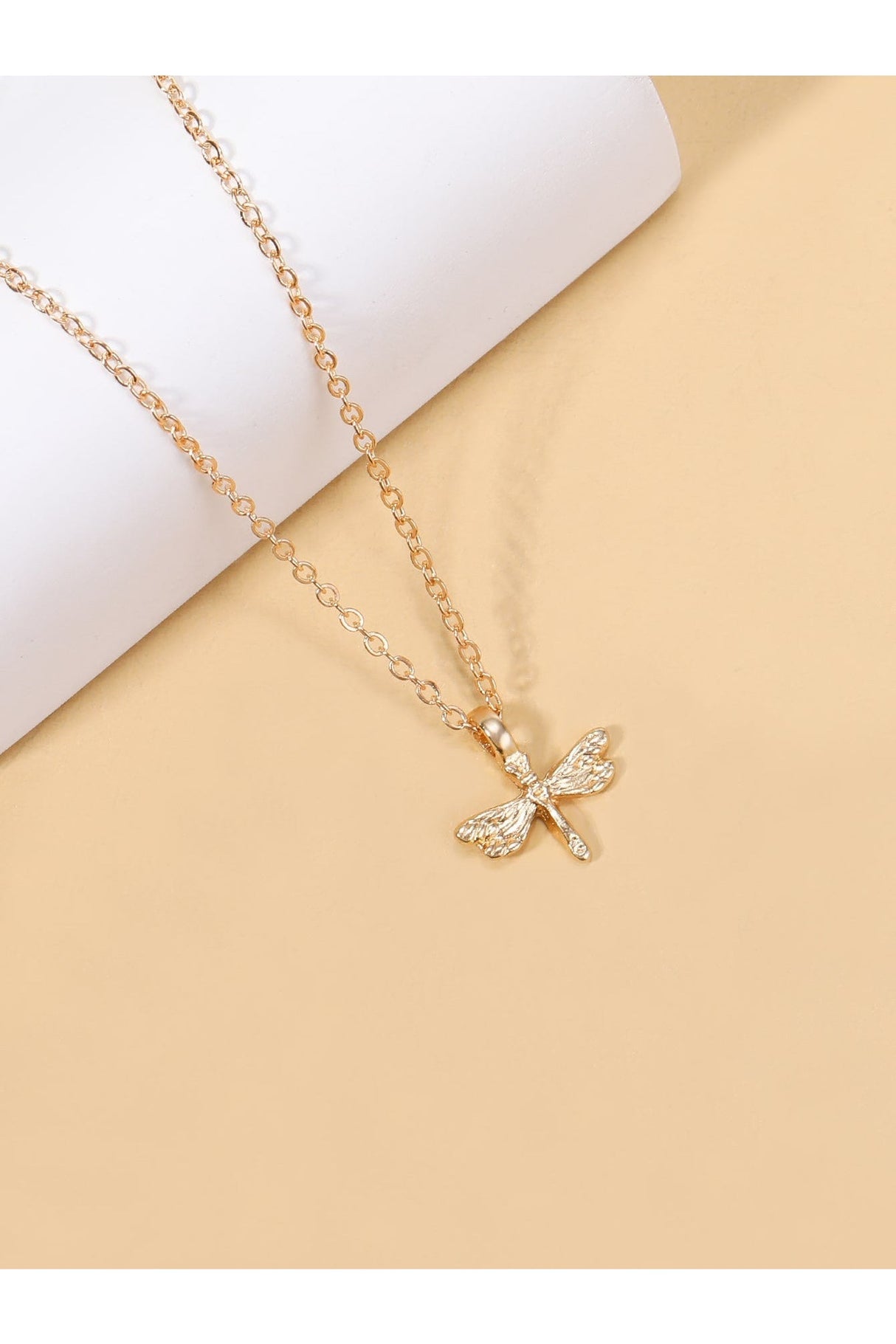 Buy Shein Dragonfly Pendant Necklace - Yellow Gold in Pakistan