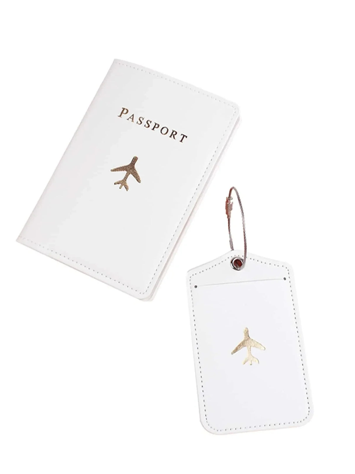 Buy Shein Plane & Letter Graphic Passport Case With Luggage Tag in Pakistan