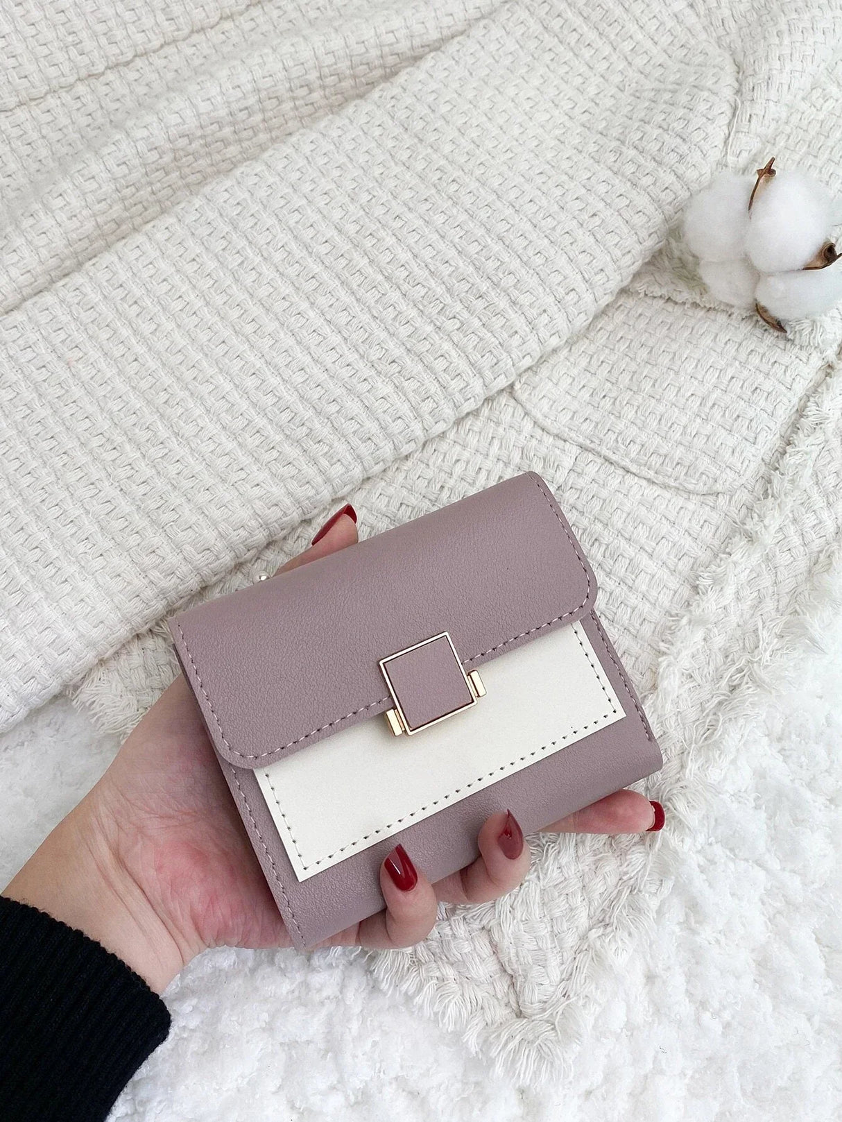 Buy Shein Two Tone Fold Small Wallet in Pakistan