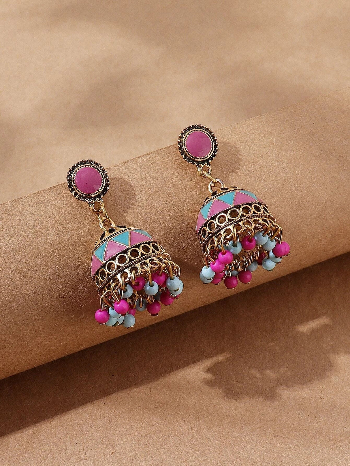 Buy SHEIN Bead Tassel Jhumka Drop Earrings in Pakistan