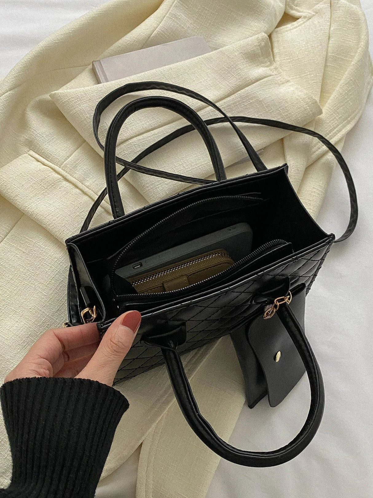 Buy Shein Mini Quilted Square Bag With Coin Purse in Pakistan