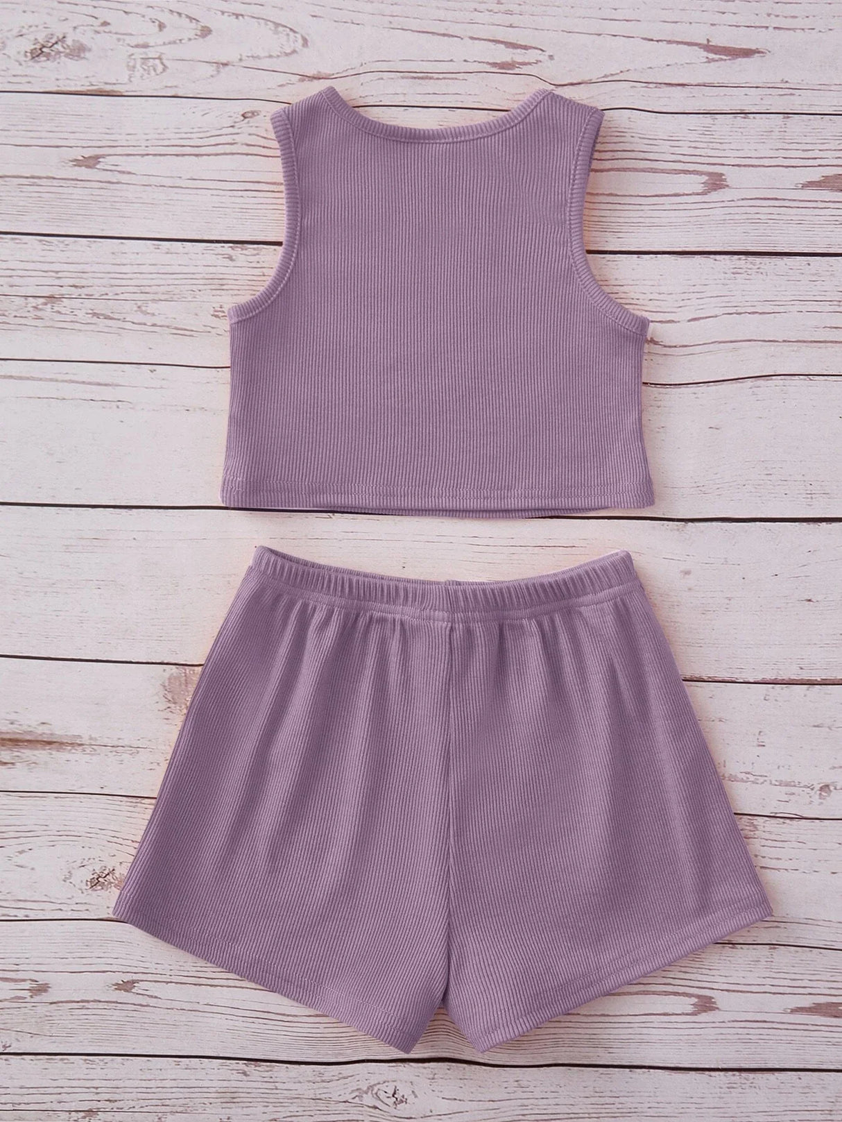 Buy SHEIN Baby Letter Graphic Tank Top & Tie Front Shorts in Pakistan