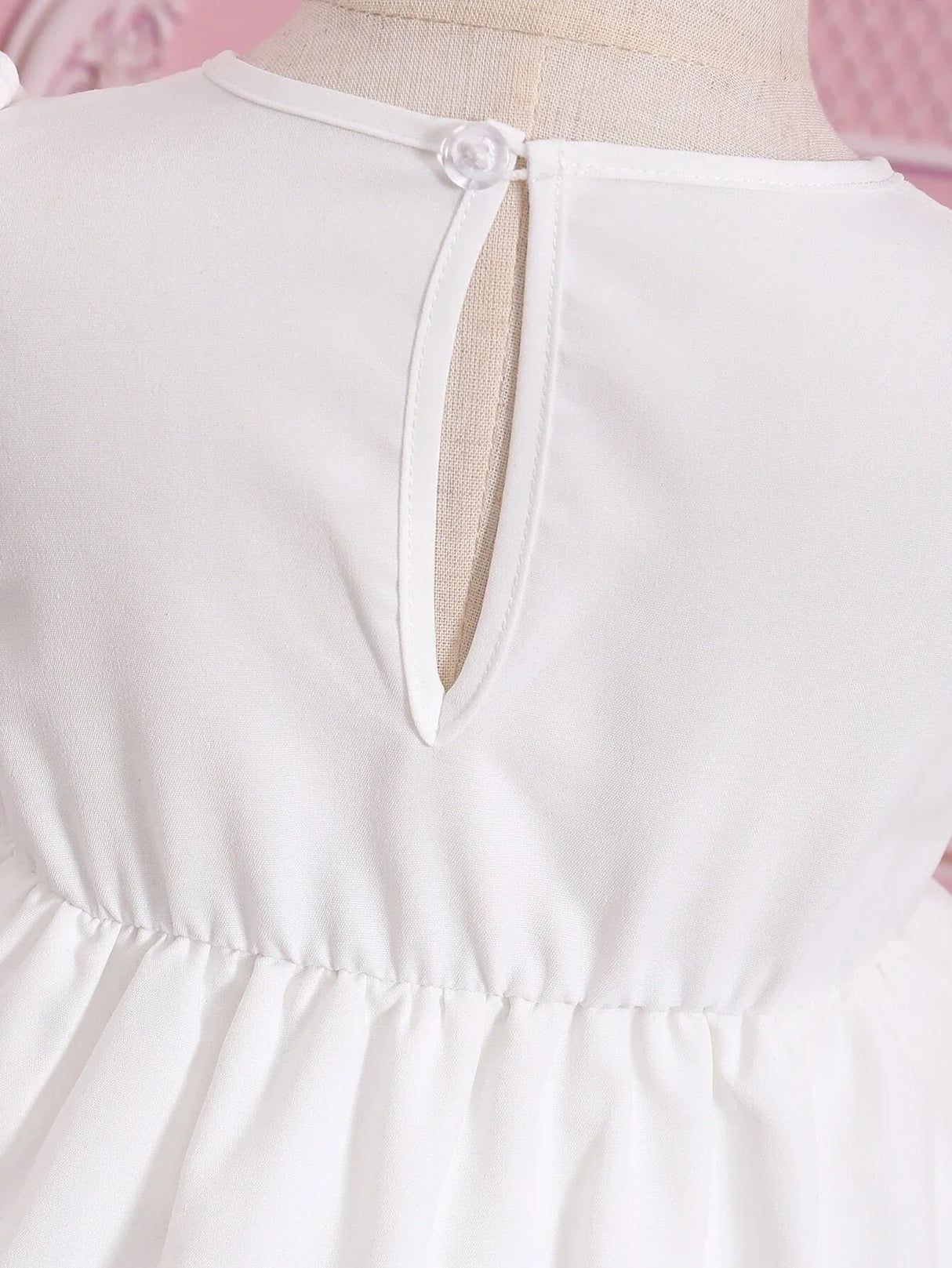 Buy SHEIN Baby Appliques Puff Sleeve Layer Hem Dress in Pakistan