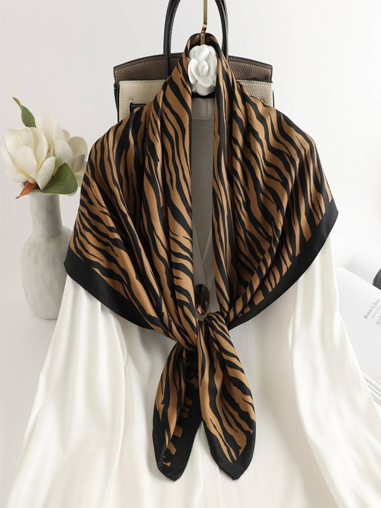 Buy SHEIN 1pc Women Zebra Pattern Fashionable Bandana For Daily Decoration in Pakistan