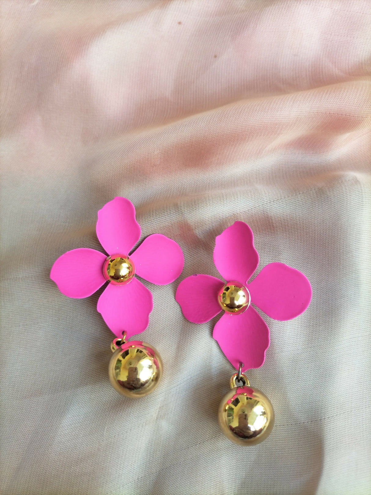 Pink Floral Earrings | Women Jewelry | Earrings | Brand New