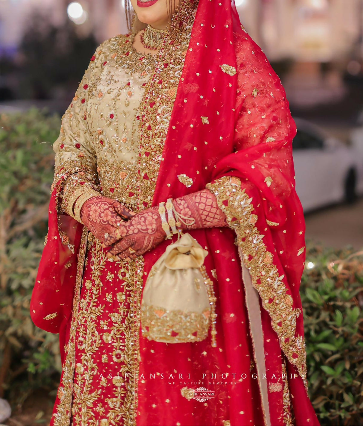 Royal Bridal Ensemble | Red Bridal Sharara | Women Bridals | Medium to Large | Worn Once