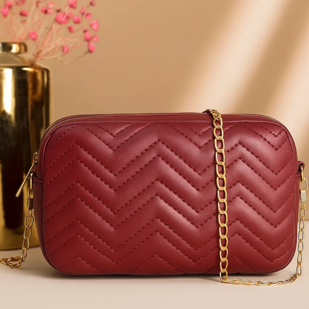 Buy Mini Marvel Crossbody Bag - Red Wine in Pakistan