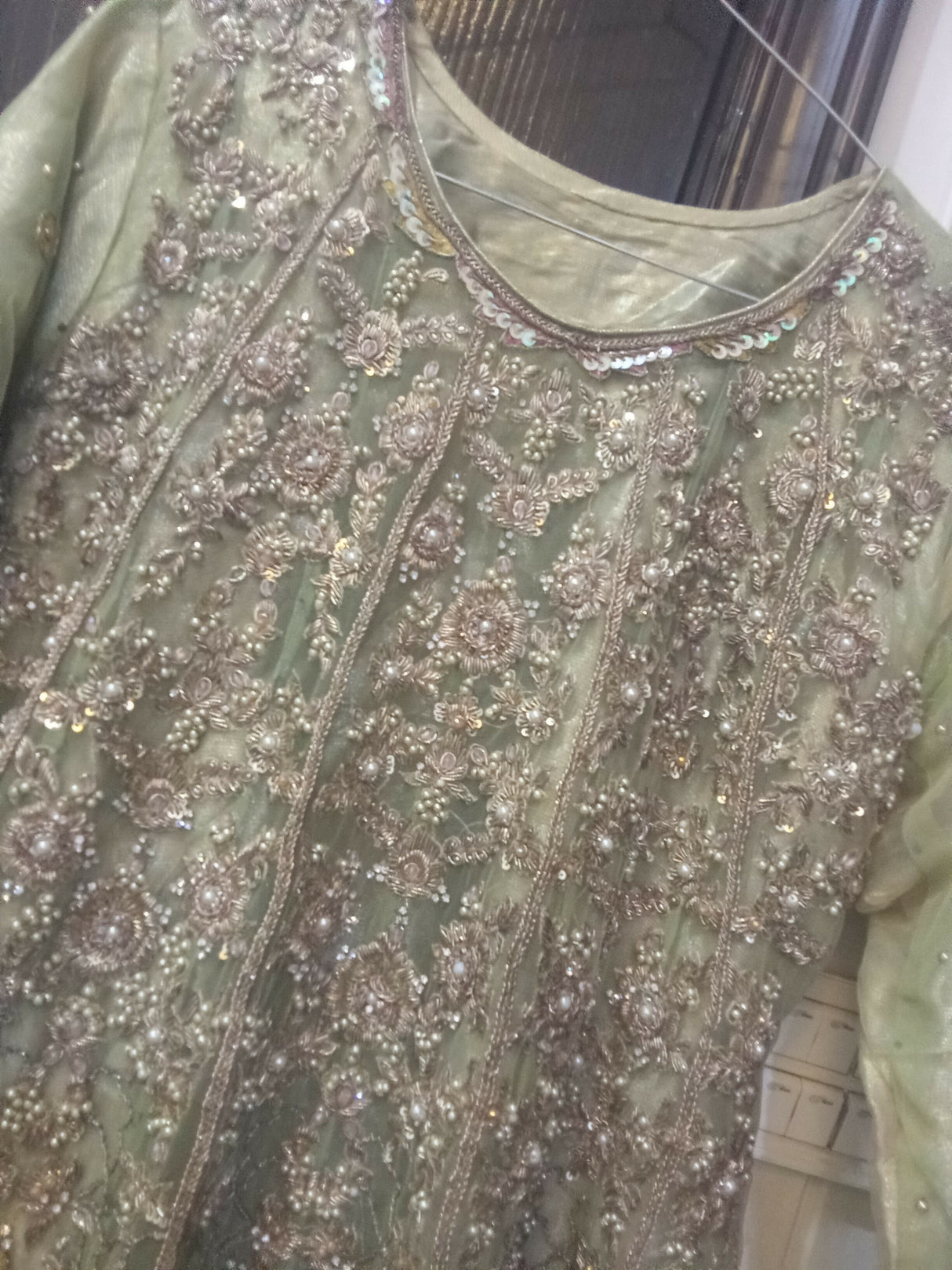 Hand Embellish Fancy Net Frock | Women Frocks & Maxis | Medium | Worn Once