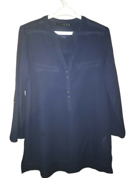 Navy Blue Shirt | Women Locally Made Kurta | Small | Worn Once