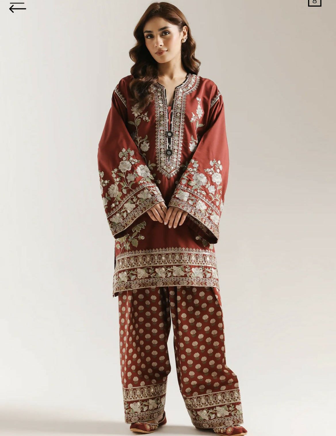 Ethnc | Women Branded Kurta | Small | Red Kurta | Brand New