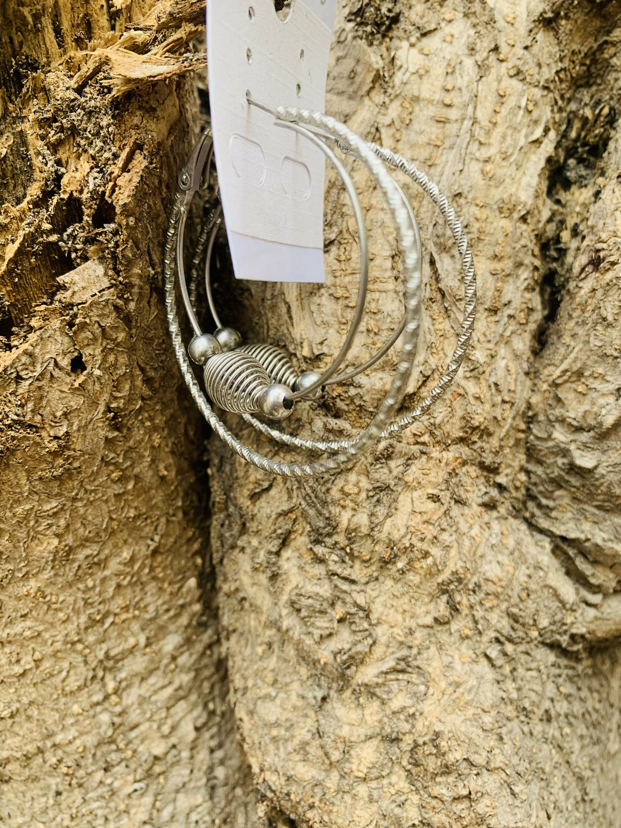 White silver loop Earrings | Women Jewelry | Small | New