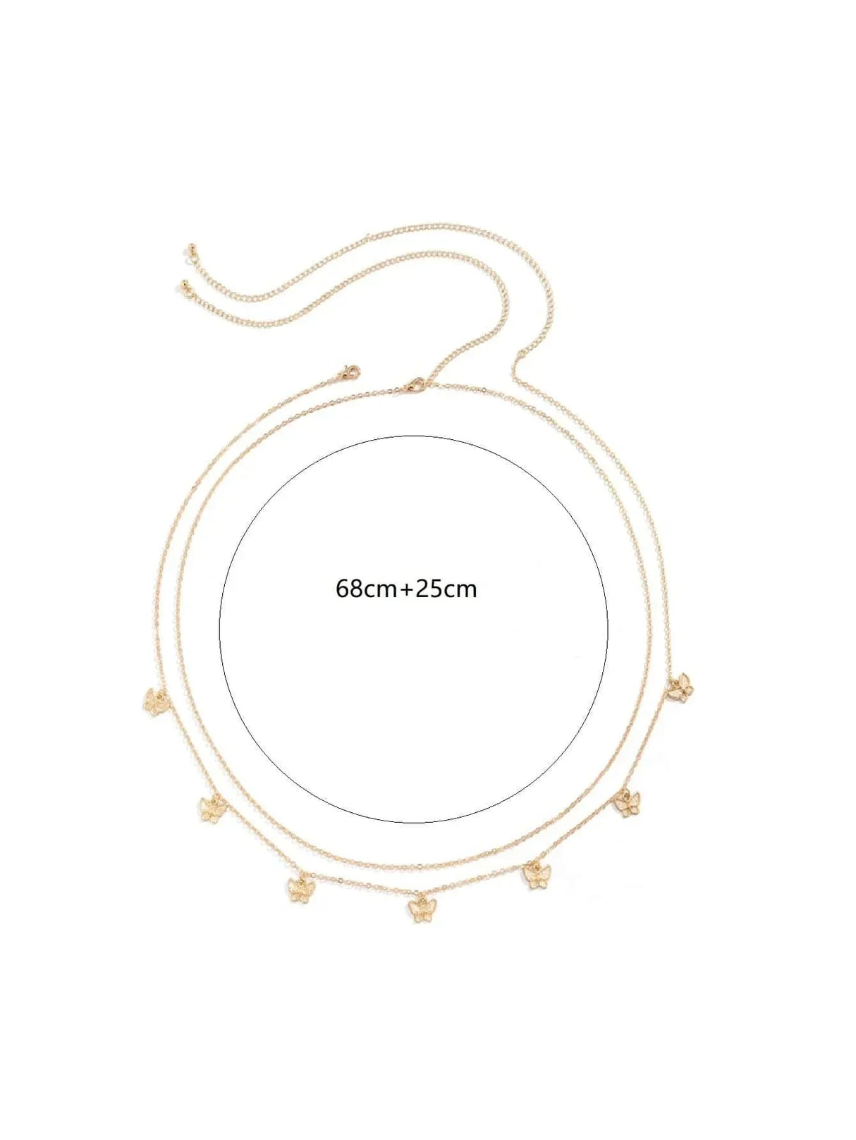 Buy SHEIN 2pcs/set Butterfly Charm Waist Chain in Pakistan