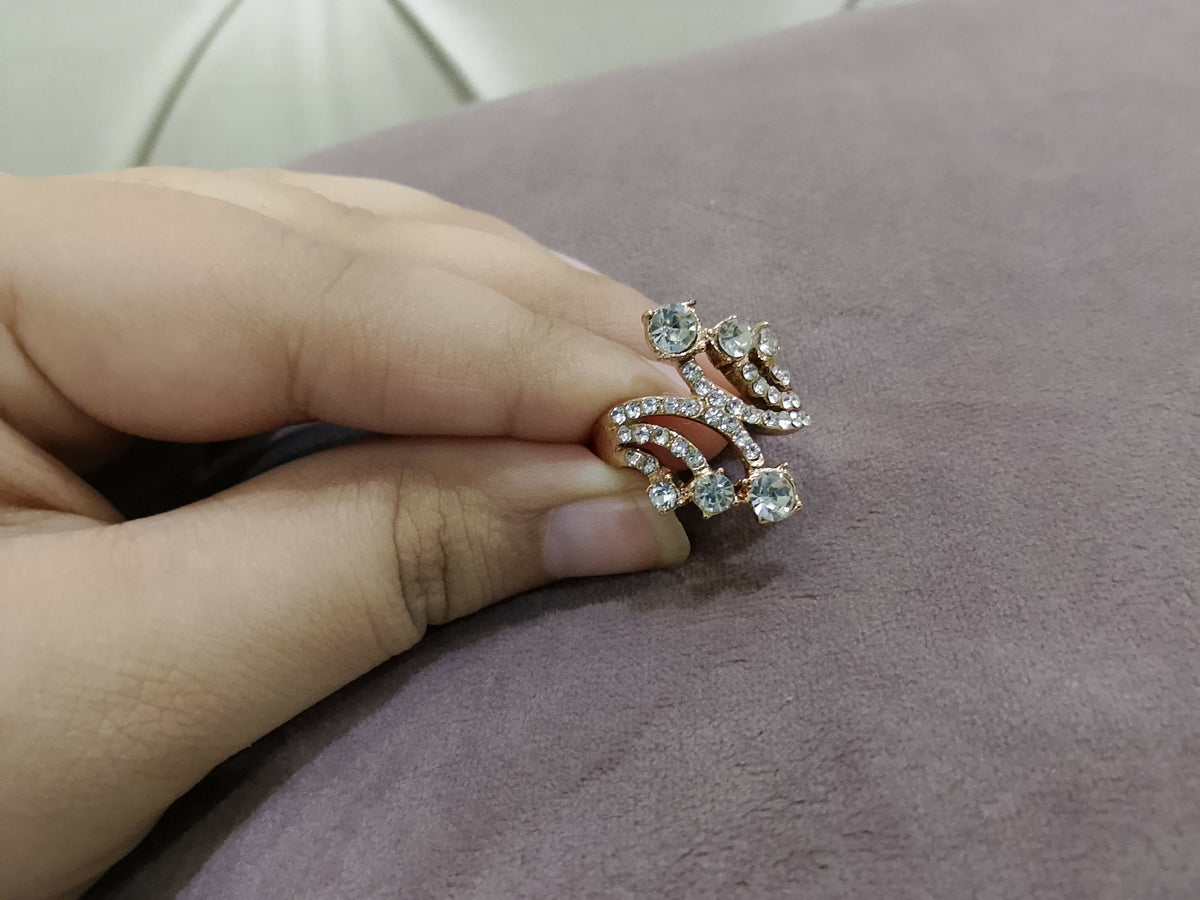 Glamorous Gold Plated Statement Ring | Women Jewelry | Rings | Worn Once