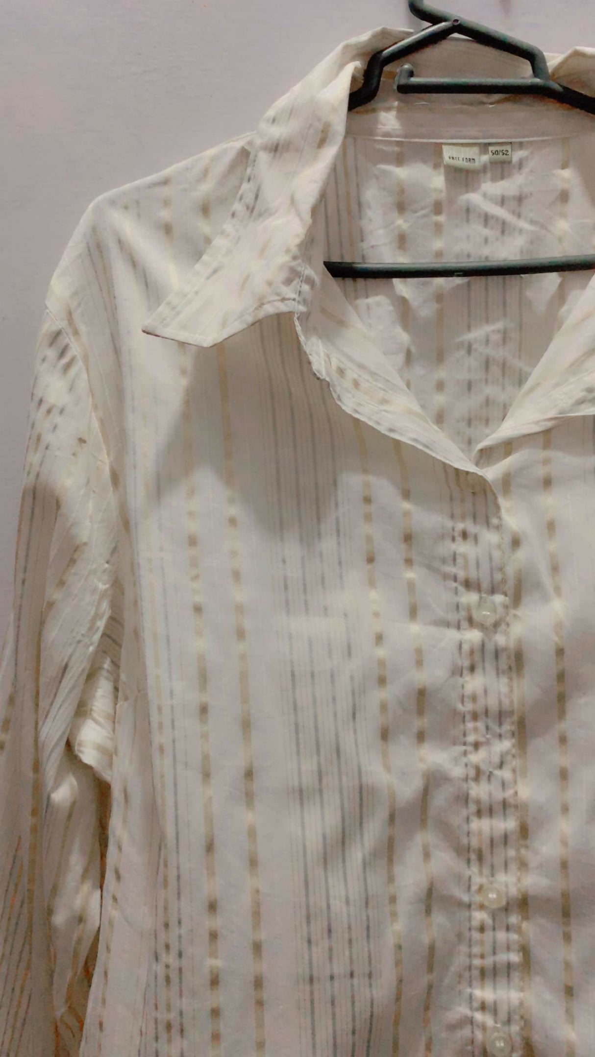 White and Golden Stylish Western Top | Women Tops & Shirts | Large | Preloved