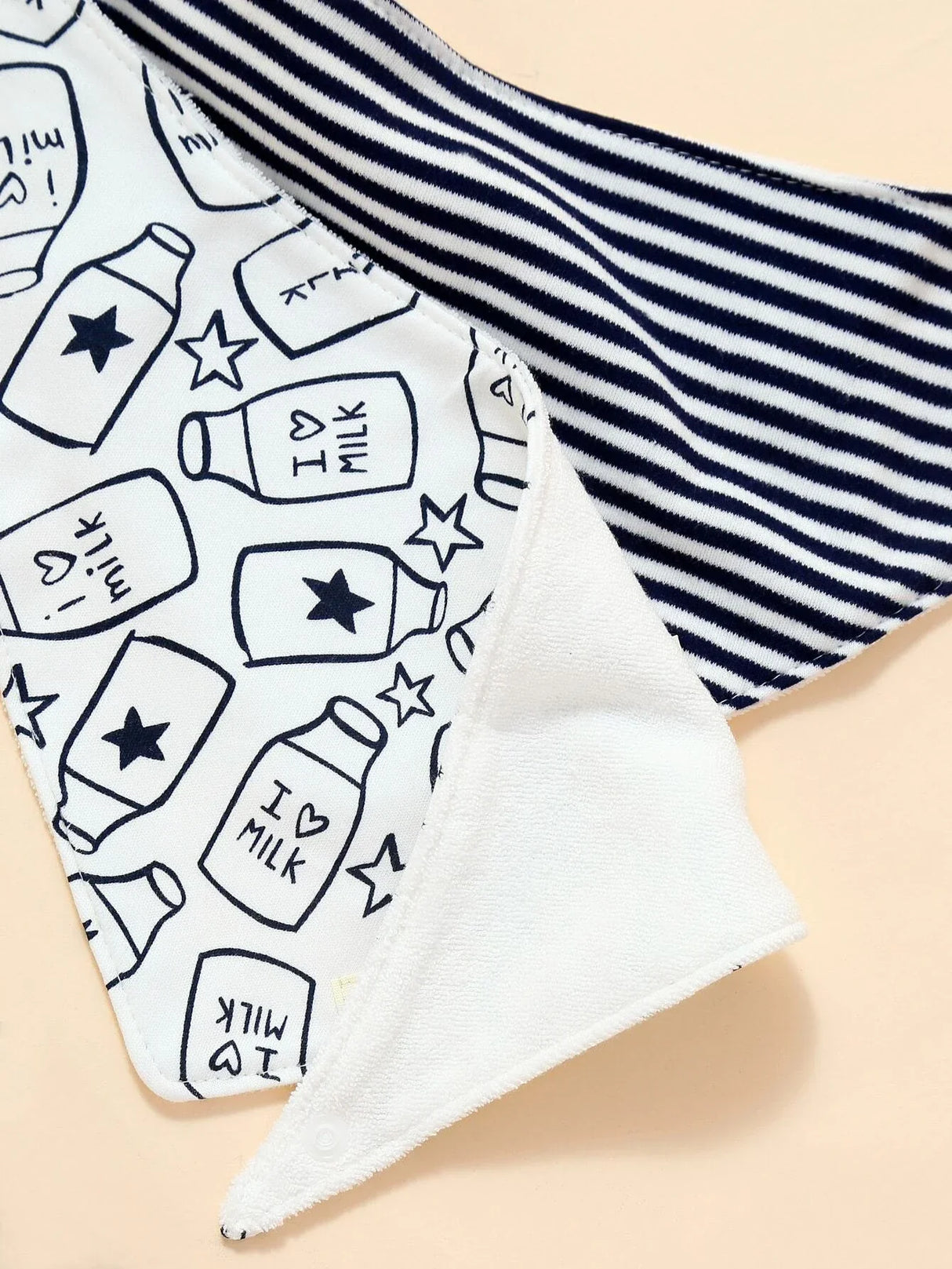Buy SHEIN 3pcs Baby Milk Bottle Pattern Bandana Bib in Pakistan