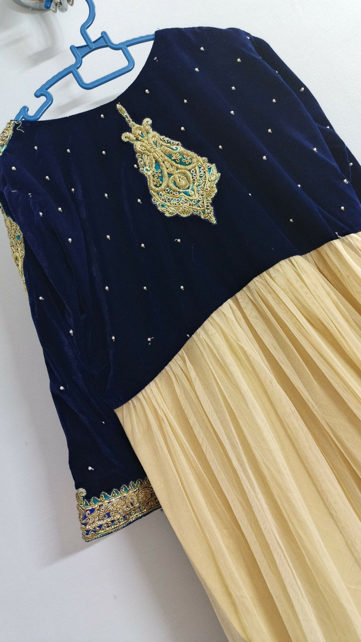 Mayar by Abdullah Faheem | Women Frocks & Maxis | Black & Yellow| Small | Worn Once