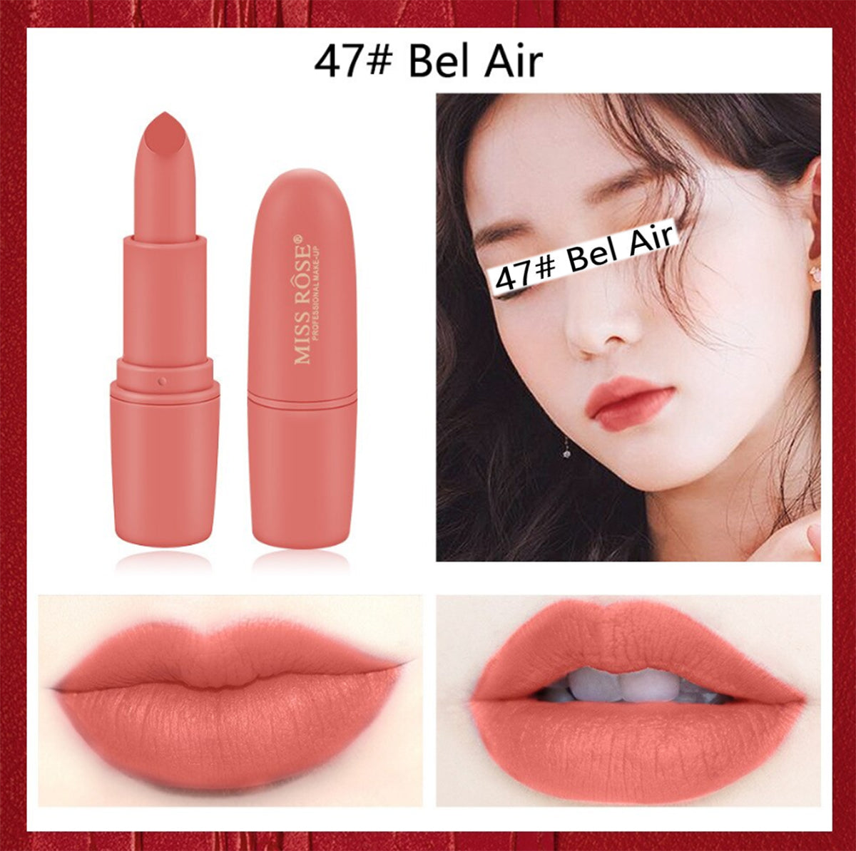 Buy Miss Rose Waterproof Durable Fine Texture Lipstick in Pakistan