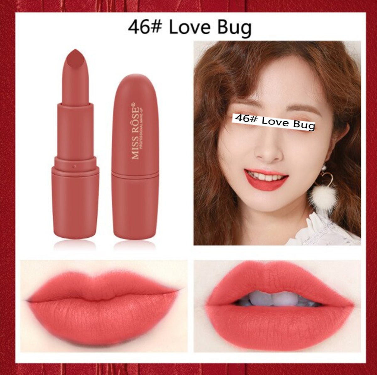 Buy Miss Rose Waterproof Durable Fine Texture Lipstick in Pakistan