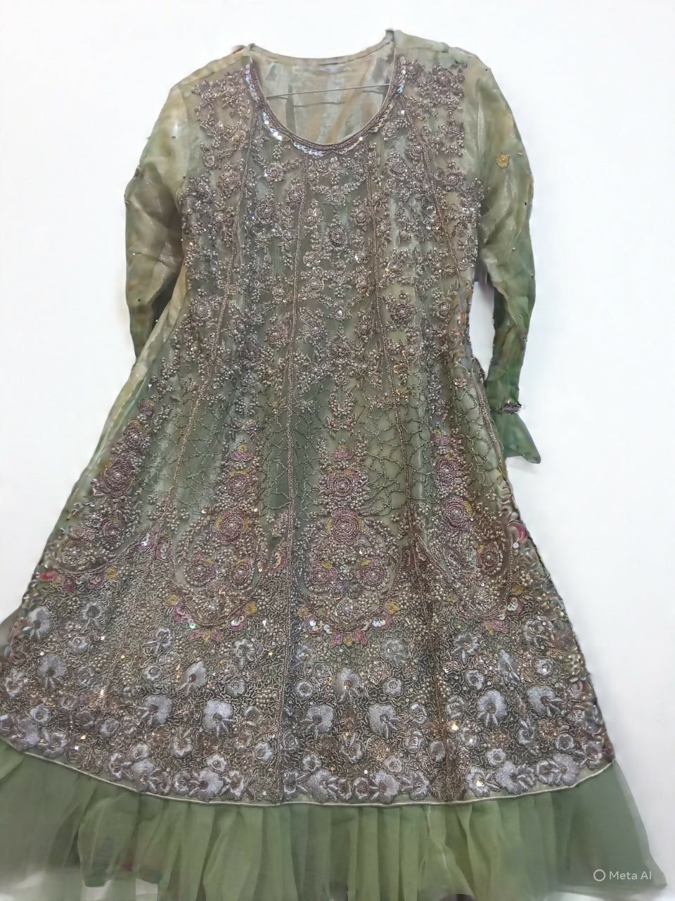 Hand Embellish Fancy Net Frock | Women Frocks & Maxis | Medium | Worn Once