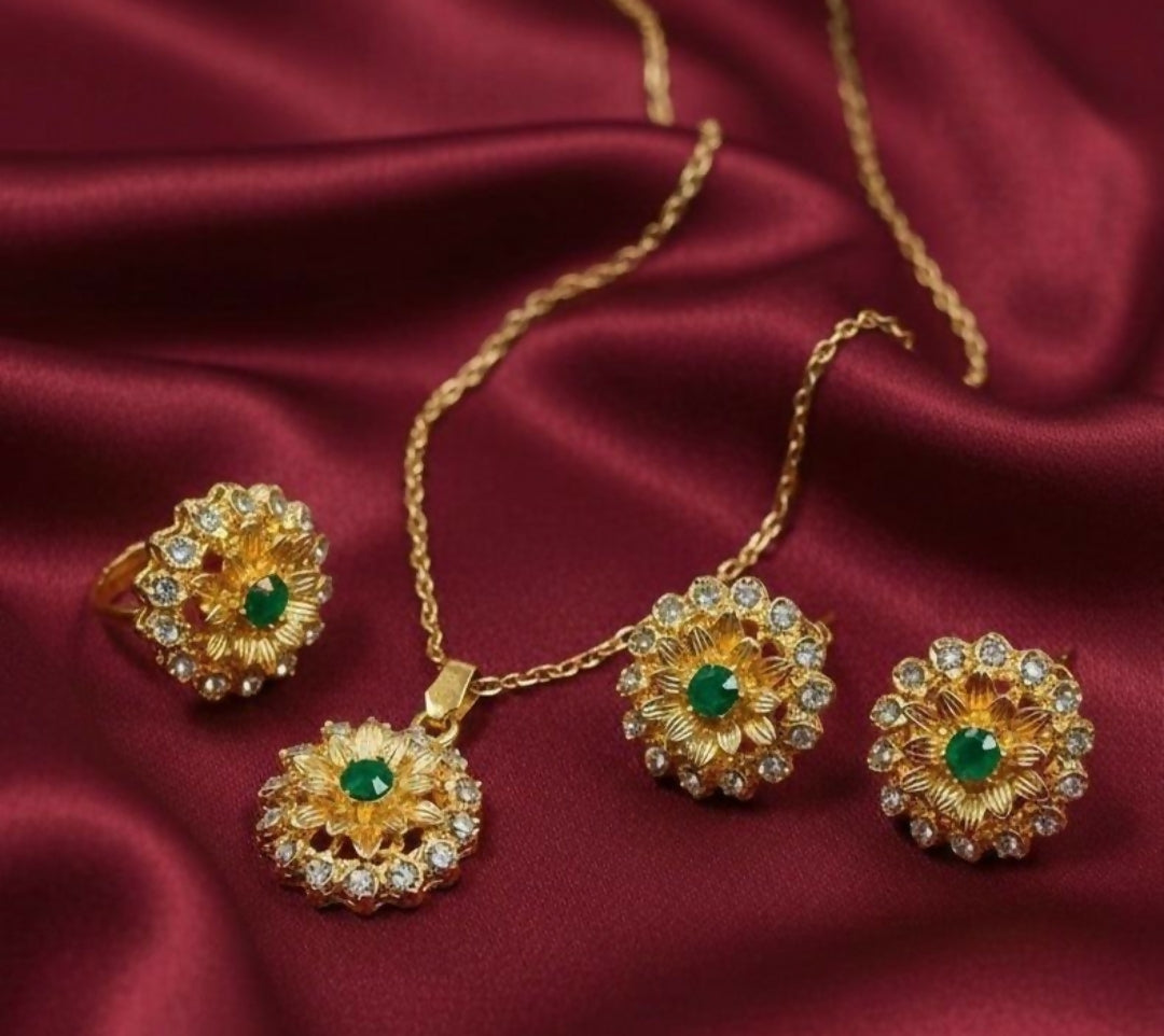 Flower Pendant Set-00266 | Women Jewelry | Necklaces & Pendants | Brand New