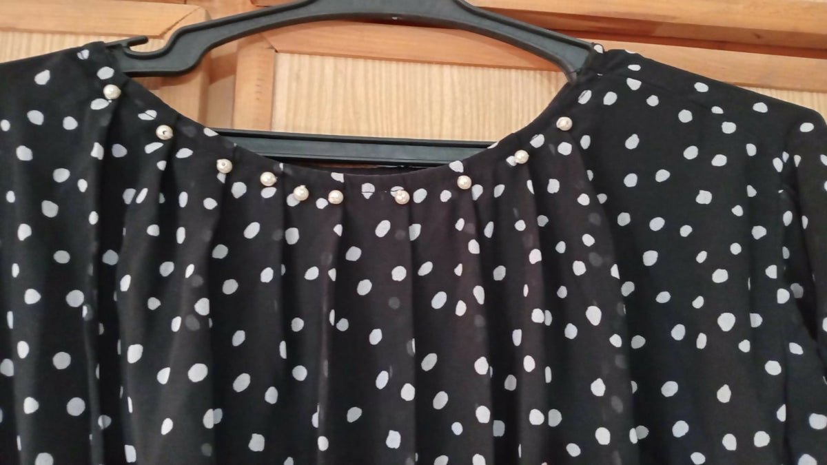 Polka Dot Maxi | Women Frocks & Maxis | Black | XSmall | Worn Once