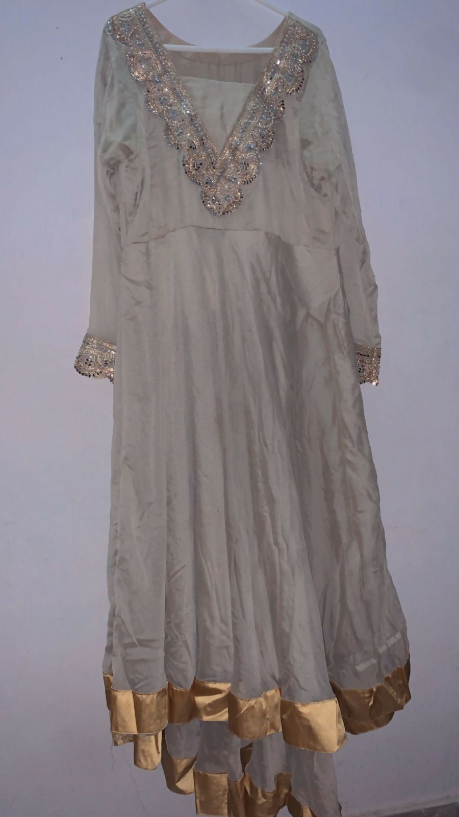 Golden Double Layer Frok | Women Frocks & Maxis | Large | Preloved