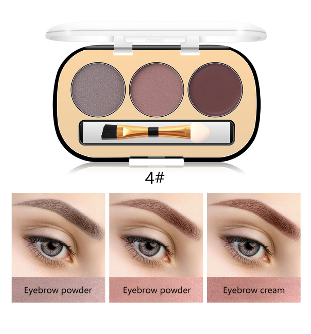Buy Miss Rose 3 Color Long Lasting Waterproof Eyebrow Powder in Pakistan