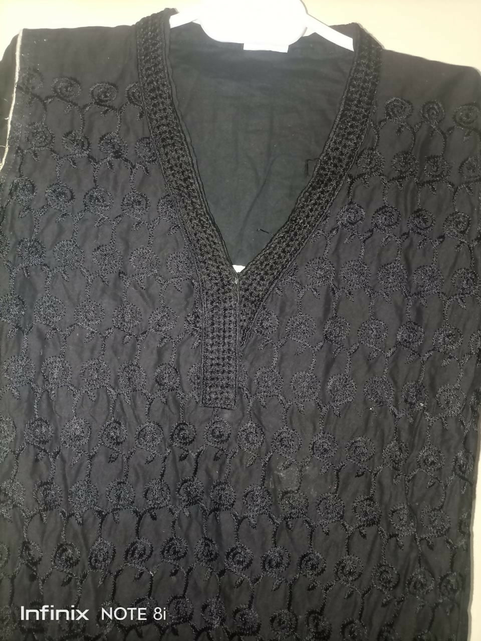 Embroidered Black Kurta for Girls | Girls Shalwar Kameez | Size : 7 to 10 years | Worn Once