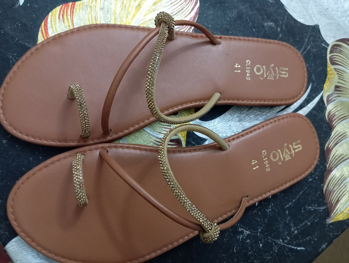 Stylo | Women Shoes | Sandals & Flats | Size: 41 | Brown | Brand New