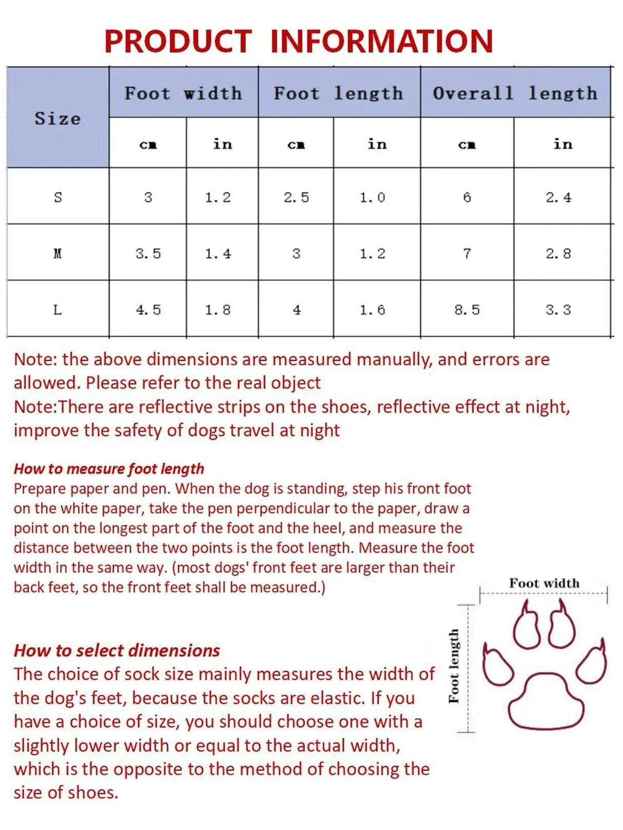 Buy SHEIN 4pcs/Pack Pet Anti-Slip Shoes Socks, Note: The Socks Size Is Slightly Smaller in Pakistan