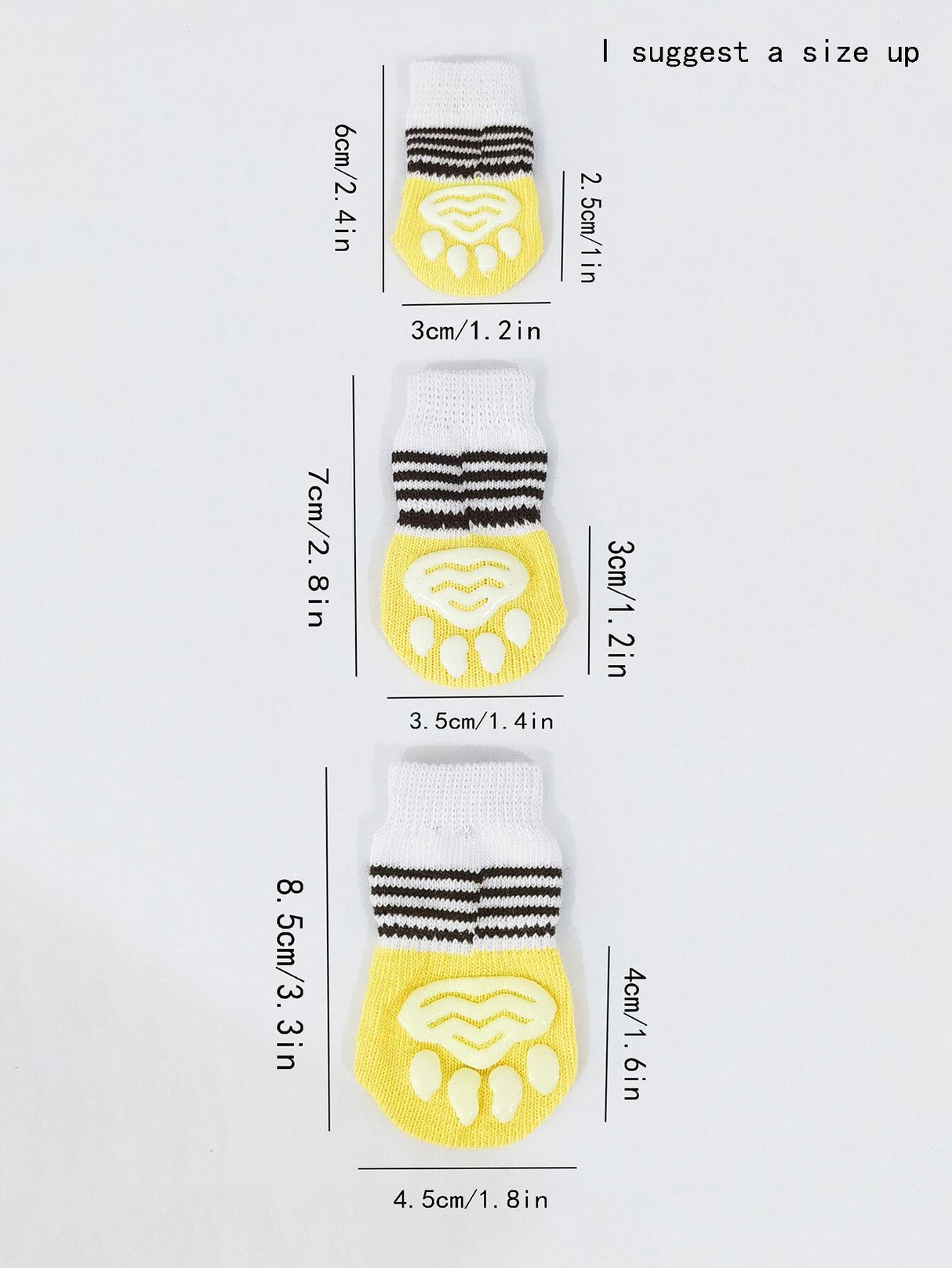 Buy SHEIN 4pcs/Pack Pet Anti-Slip Shoes Socks, Note: The Socks Size Is Slightly Smaller in Pakistan