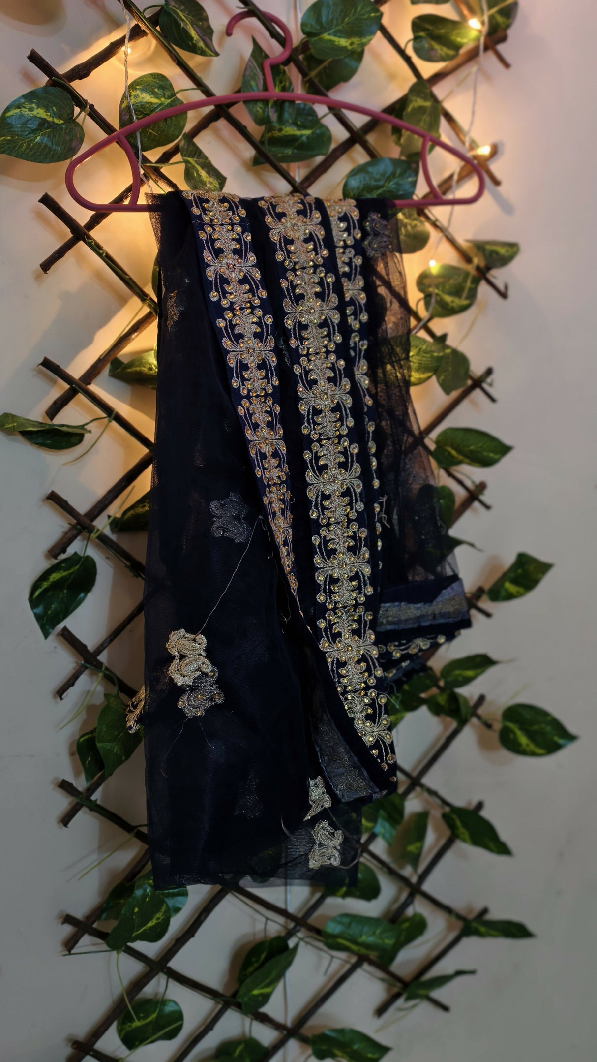 Navy Blue Heavy Lehnga | Women Locally Made Formals | Small | Blue & Golden | New
