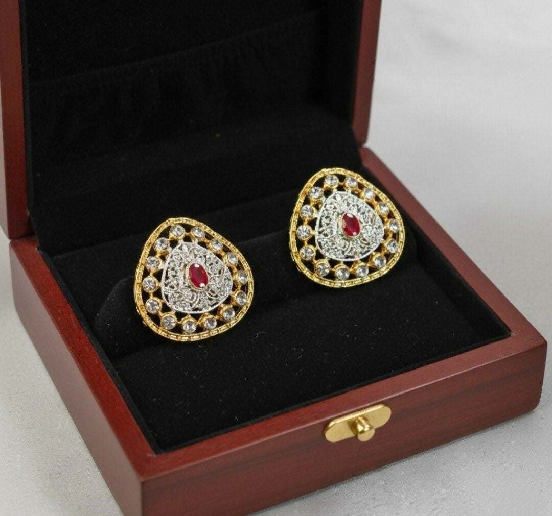 Oval Round Stone Tops-00301 | Women Jewelry | Earrings | Brand New