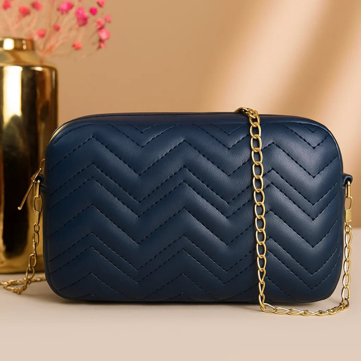 Buy Mini Marvel Crossbody Bag - Navy Blue in Pakistan