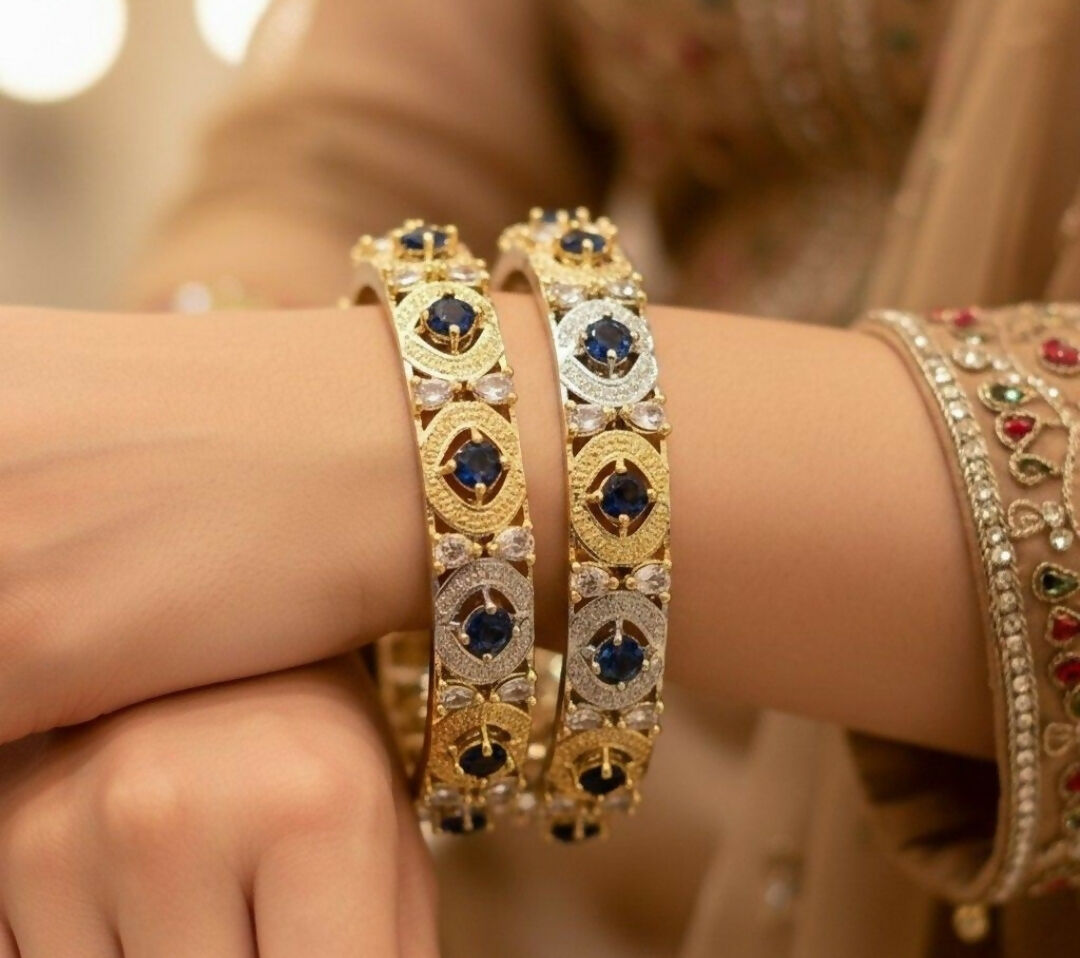Imported Round Stone Bangle Set-00011 | Women Jewelry | Bangles/Bracelets | Brand New