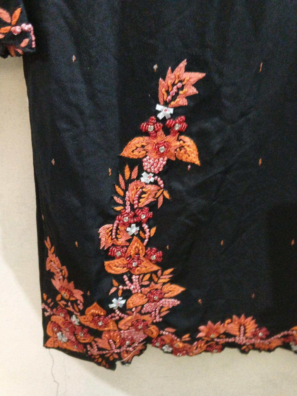 Elegant Black Embroidered Dress | Women Locally Made Kurta | Medium | Worn Once