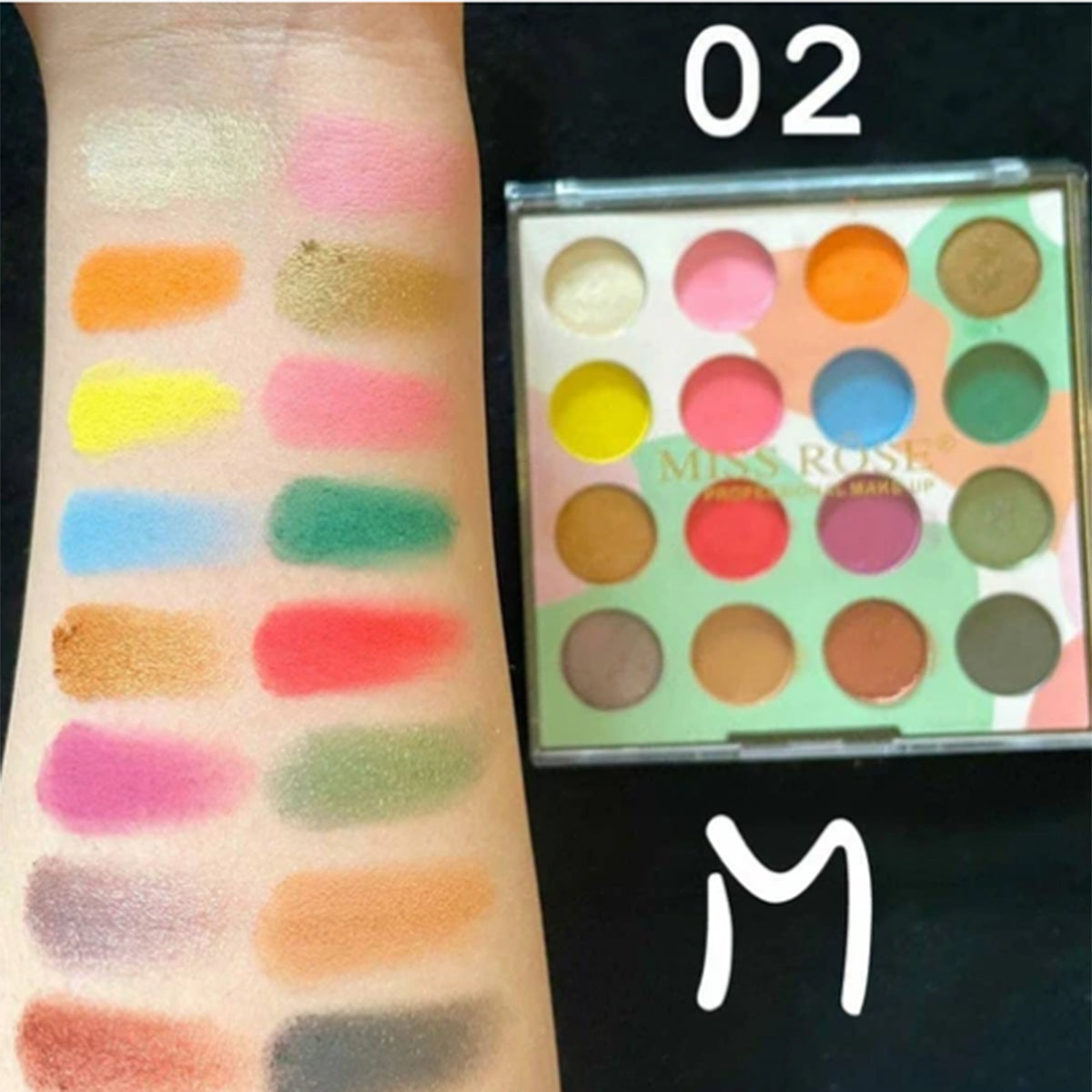 Buy Miss Rose 16 Color Matte And Shimmer Eyeshadow Pallete in Pakistan